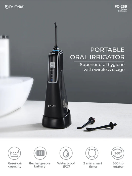 DR ODIN Portable Oral Irrigator Black FC259