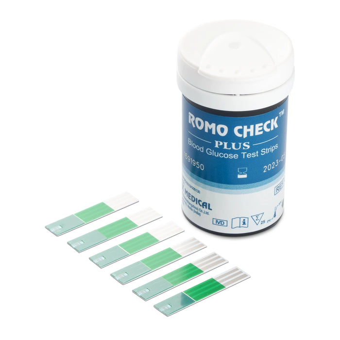 ROMSONS Romo Check Plus Blood Glucometer Test Strips