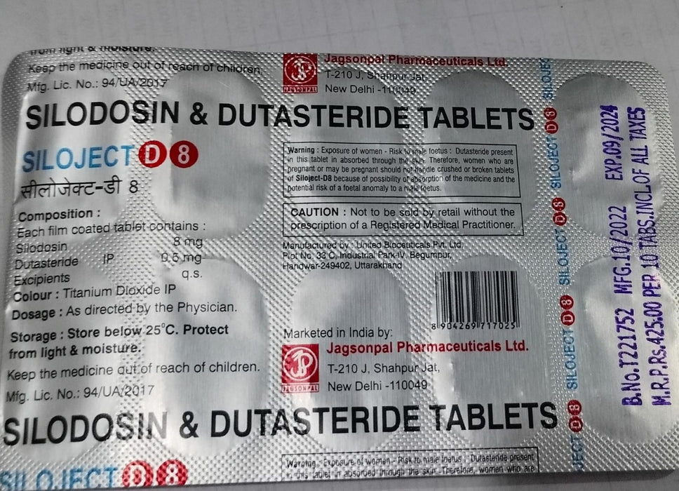 SILOJECT D 8 TABLETS