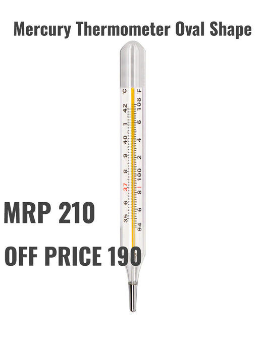 DR ODIN Mercury Thermometer Oval Shape