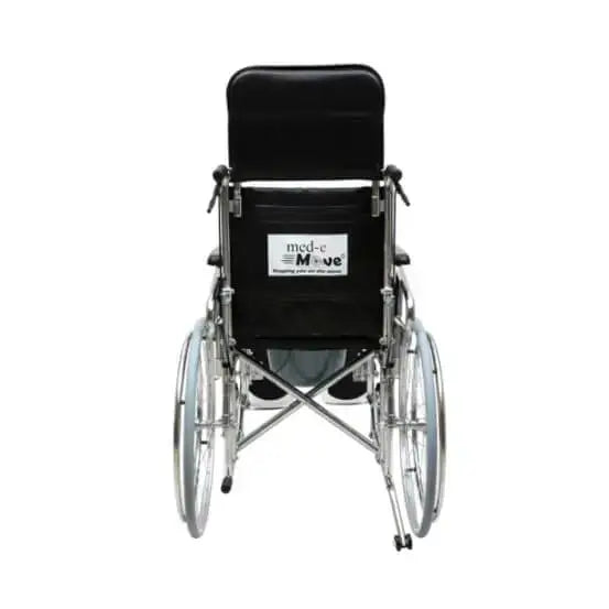 MEDEMOVE RECLINING WHEELCHAIR WITH COMMODE U CUT