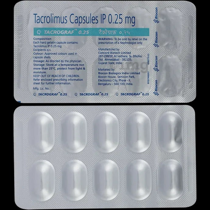 TACROGRAF 0.25MG CAPSULE