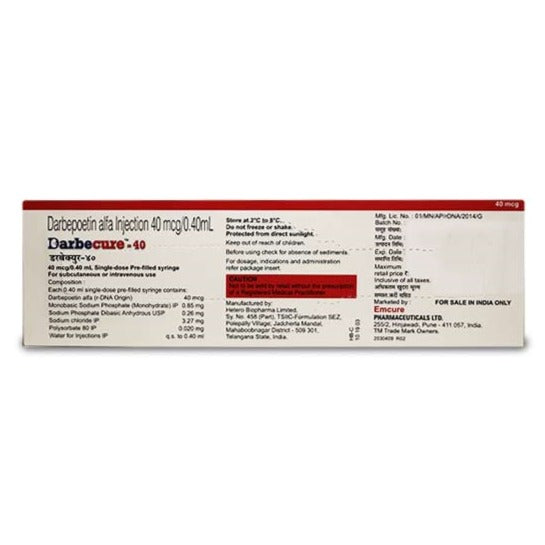 DARBECURE 40MCG INJECTION