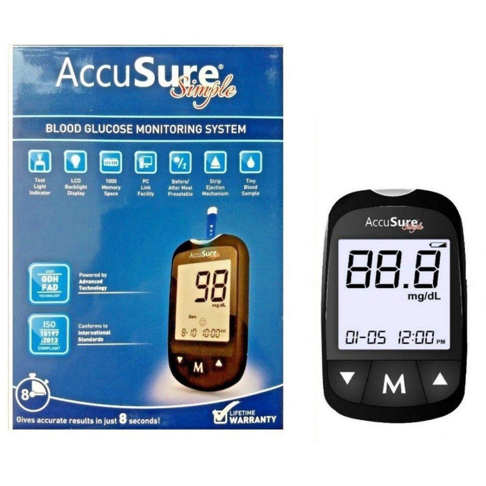 ACCUSURE BLOOD GLUCOSE MONITORING SYSTEM (SIMPLE)