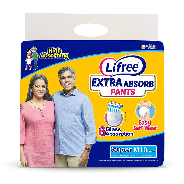 Lifree Medium Size Diaper Pants for Adults - 10 Count